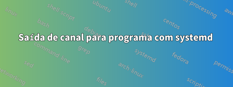 Saída de canal para programa com systemd