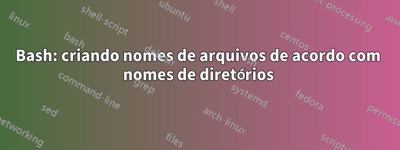 Bash: criando nomes de arquivos de acordo com nomes de diretórios