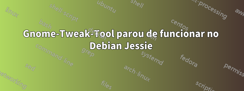 Gnome-Tweak-Tool parou de funcionar no Debian Jessie