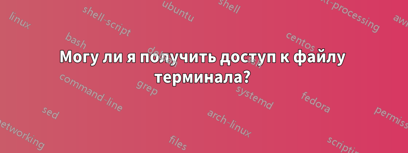 Могу ли я получить доступ к файлу терминала?