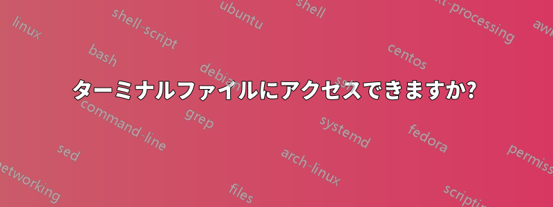 ターミナルファイルにアクセスできますか?