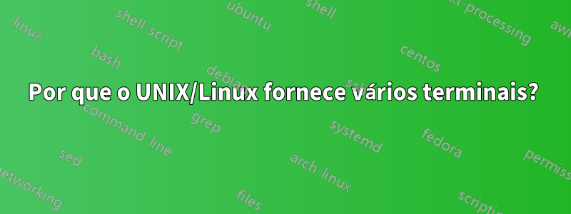 Por que o UNIX/Linux fornece vários terminais?