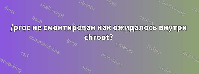 /proc не смонтирован как ожидалось внутри chroot?