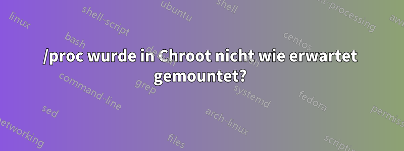 /proc wurde in Chroot nicht wie erwartet gemountet?