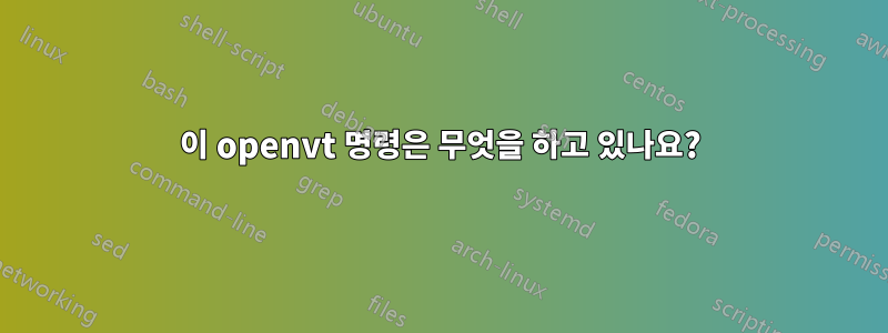 이 openvt 명령은 무엇을 하고 있나요?