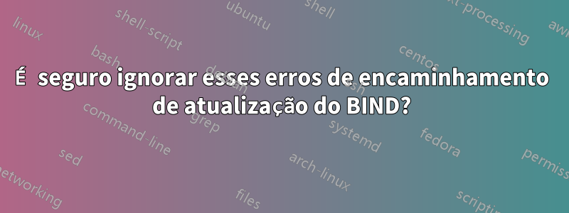 É seguro ignorar esses erros de encaminhamento de atualização do BIND?