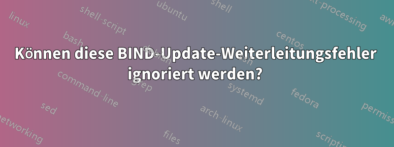 Können diese BIND-Update-Weiterleitungsfehler ignoriert werden?