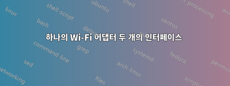 하나의 Wi-Fi 어댑터 두 개의 인터페이스