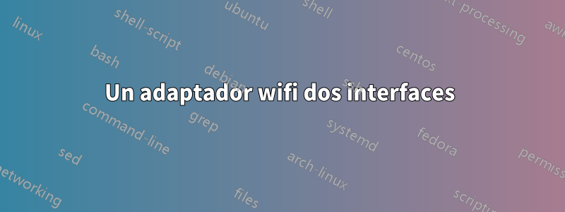 Un adaptador wifi dos interfaces