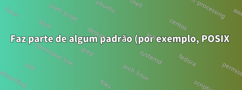 Faz parte de algum padrão (por exemplo, POSIX) que os arquivos do sistema estejam em letras minúsculas?