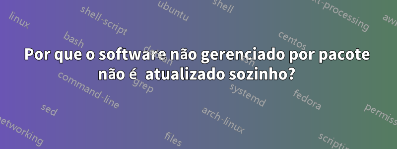 Por que o software não gerenciado por pacote não é atualizado sozinho?