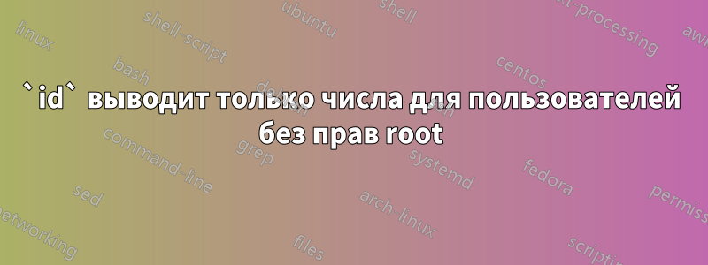 `id` выводит только числа для пользователей без прав root