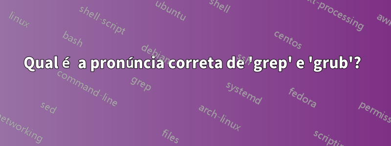 Qual é a pronúncia correta de 'grep' e 'grub'? 