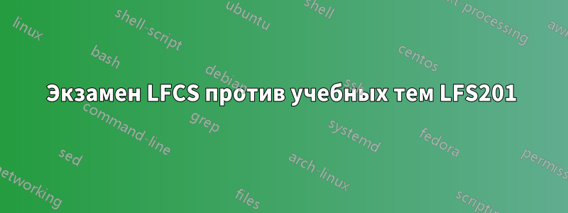 Экзамен LFCS против учебных тем LFS201