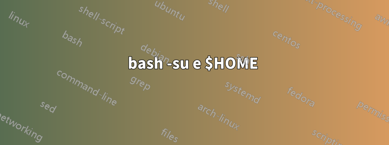 bash -su e $HOME