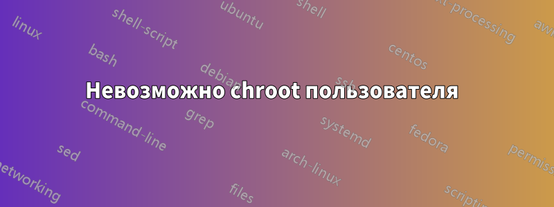 Невозможно chroot пользователя 