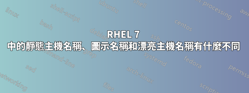 RHEL 7 中的靜態主機名稱、圖示名稱和漂亮主機名稱有什麼不同