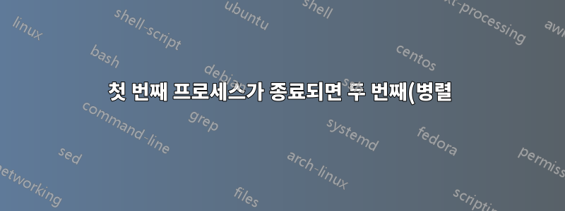 첫 번째 프로세스가 종료되면 두 번째(병렬) 프로세스도 종료합니다.