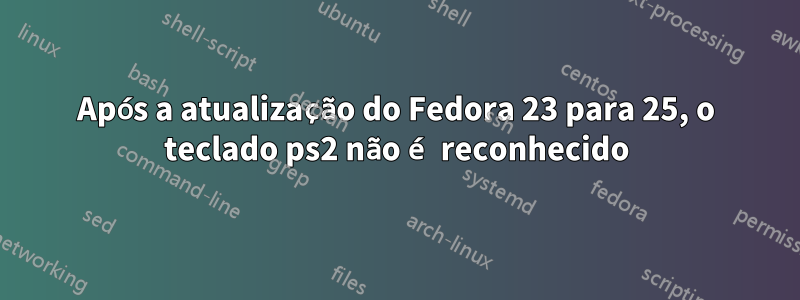 Após a atualização do Fedora 23 para 25, o teclado ps2 não é reconhecido