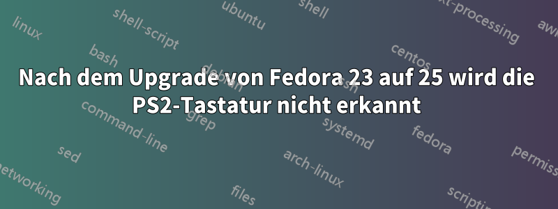 Nach dem Upgrade von Fedora 23 auf 25 wird die PS2-Tastatur nicht erkannt