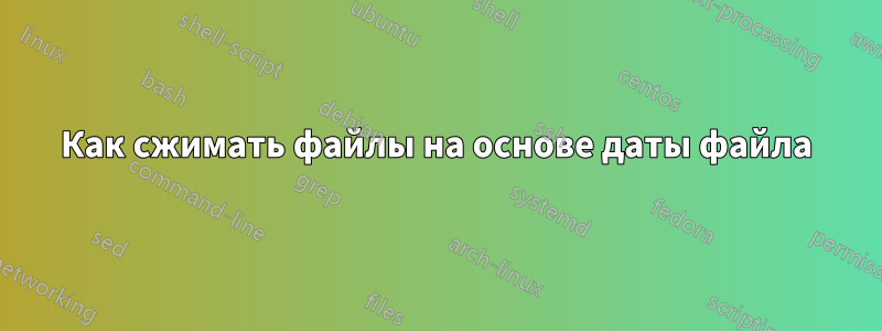 Как сжимать файлы на основе даты файла