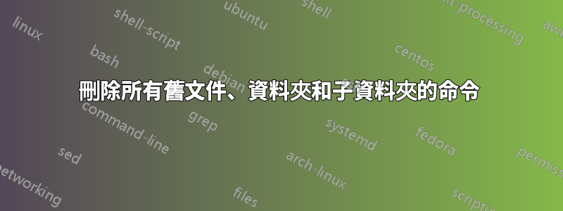 刪除所有舊文件、資料夾和子資料夾的命令