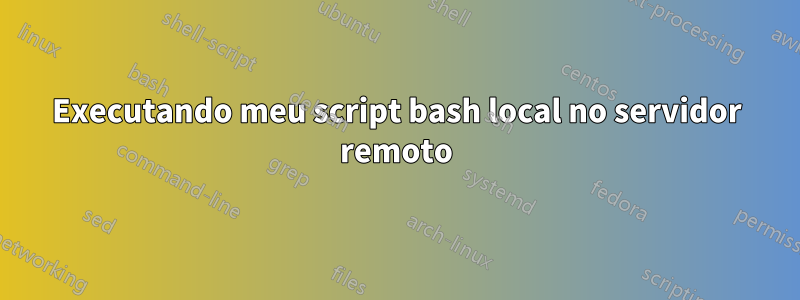 Executando meu script bash local no servidor remoto