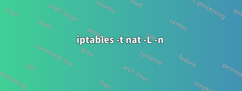 iptables -t nat -L -n