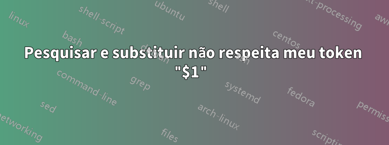 Pesquisar e substituir não respeita meu token "$1"