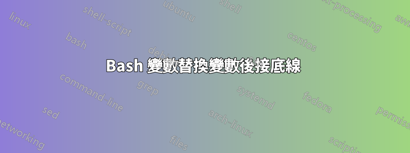 Bash 變數替換變數後接底線