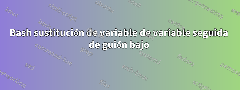 Bash sustitución de variable de variable seguida de guión bajo