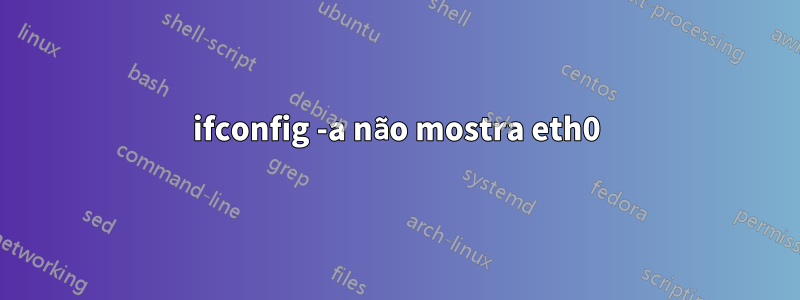 ifconfig -a não mostra eth0