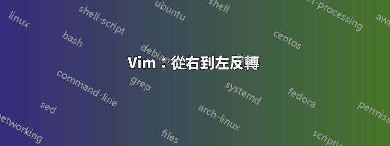 Vim：從右到左反轉