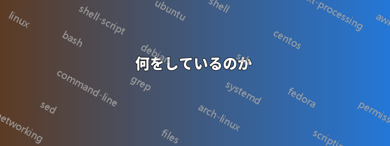 何をしているのか