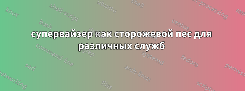 супервайзер как сторожевой пес для различных служб