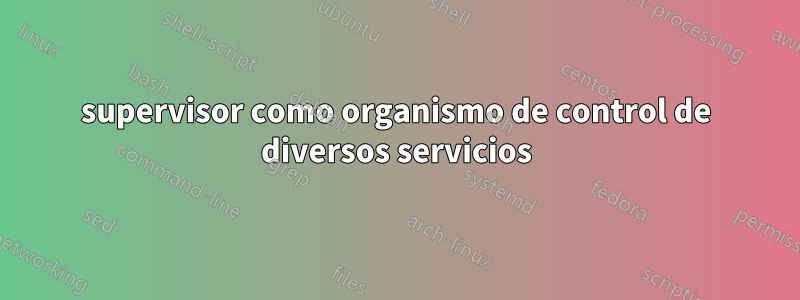 supervisor como organismo de control de diversos servicios