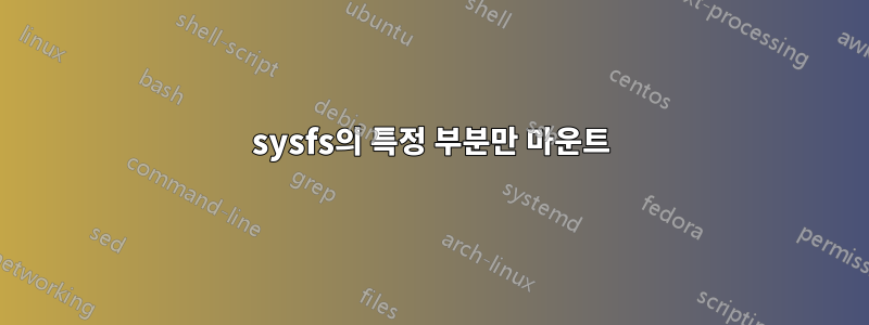 sysfs의 특정 부분만 마운트