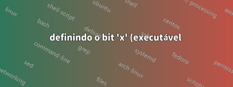 definindo o bit 'x' (executável) usando ACL