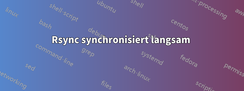 Rsync synchronisiert langsam