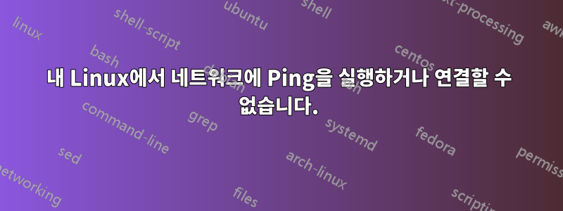 내 Linux에서 네트워크에 Ping을 실행하거나 연결할 수 없습니다.