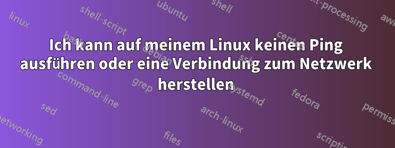 Ich kann auf meinem Linux keinen Ping ausführen oder eine Verbindung zum Netzwerk herstellen