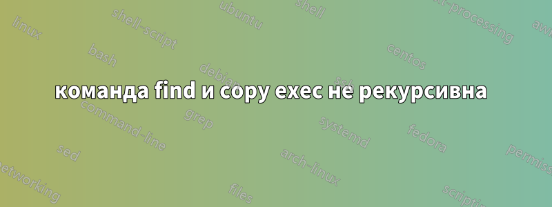 команда find и copy exec не рекурсивна 