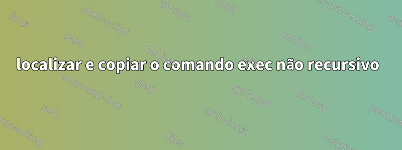 localizar e copiar o comando exec não recursivo 