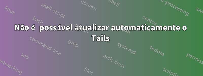 Não é possível atualizar automaticamente o Tails