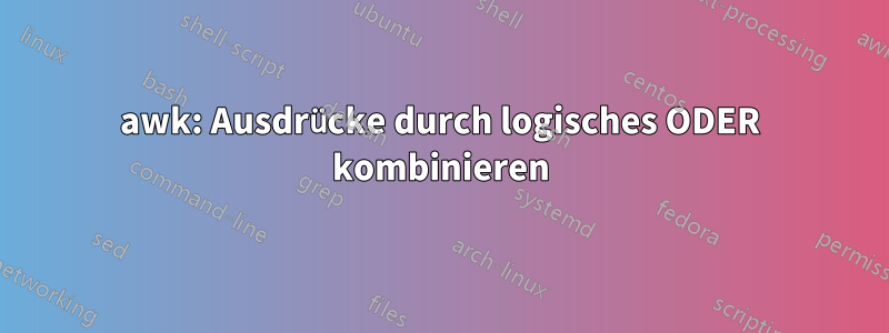 awk: Ausdrücke durch logisches ODER kombinieren