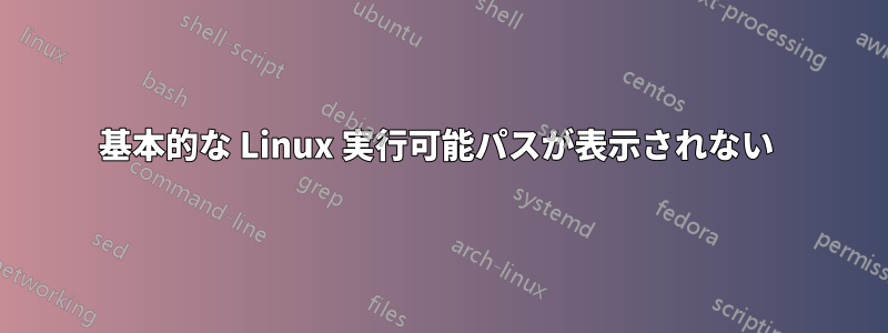 基本的な Linux 実行可能パスが表示されない 