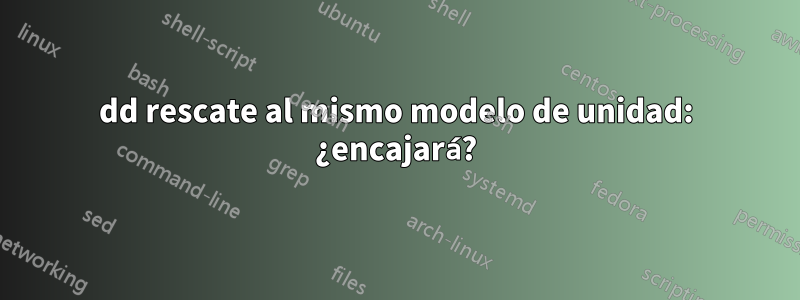 dd rescate al mismo modelo de unidad: ¿encajará?