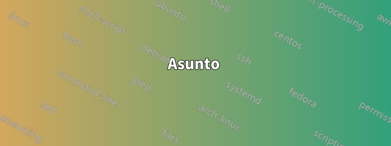 Asunto