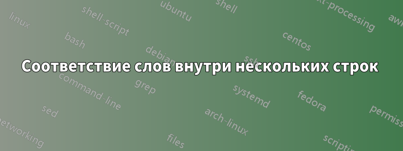 Соответствие слов внутри нескольких строк