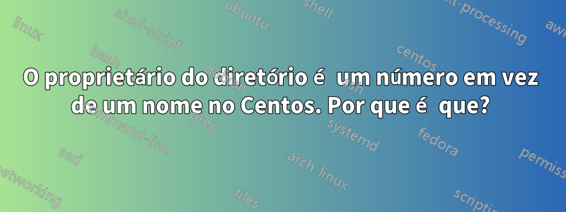 O proprietário do diretório é um número em vez de um nome no Centos. Por que é que?